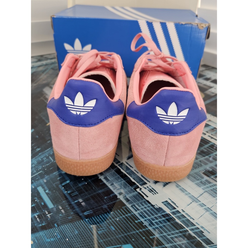 Adidas Gazelle J 'Semi Pink Spark Lucid Blue' kids' Size 5.5 IG9153 - Picture 3 of 10